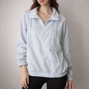 Lululemon‎ Pack Light Pullover Iced Iris Blue Size 4 Half Zip Windbreaker Jacket